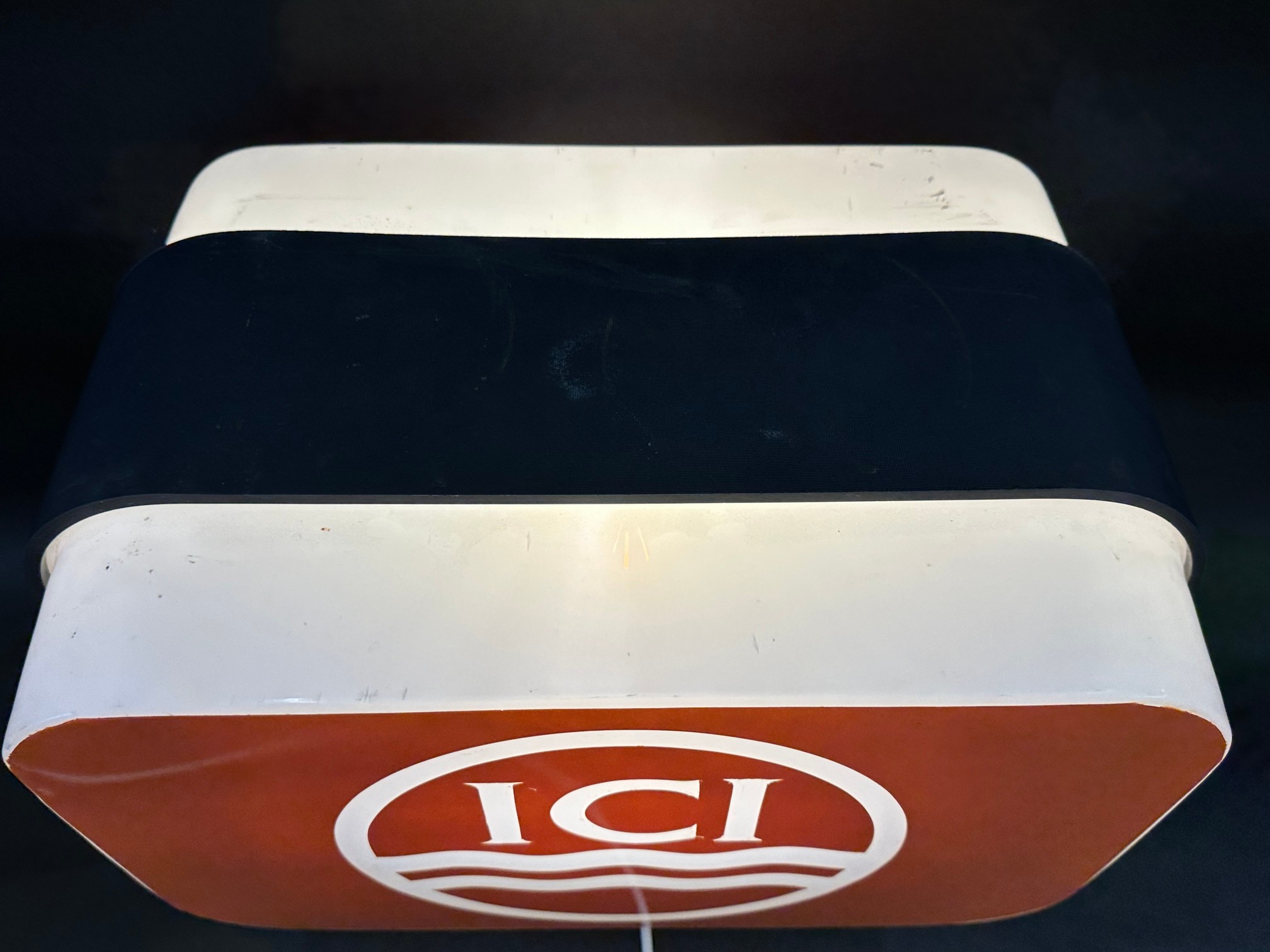 A large ICI plastic petrol pump globe in good condition. - Image 4 of 8