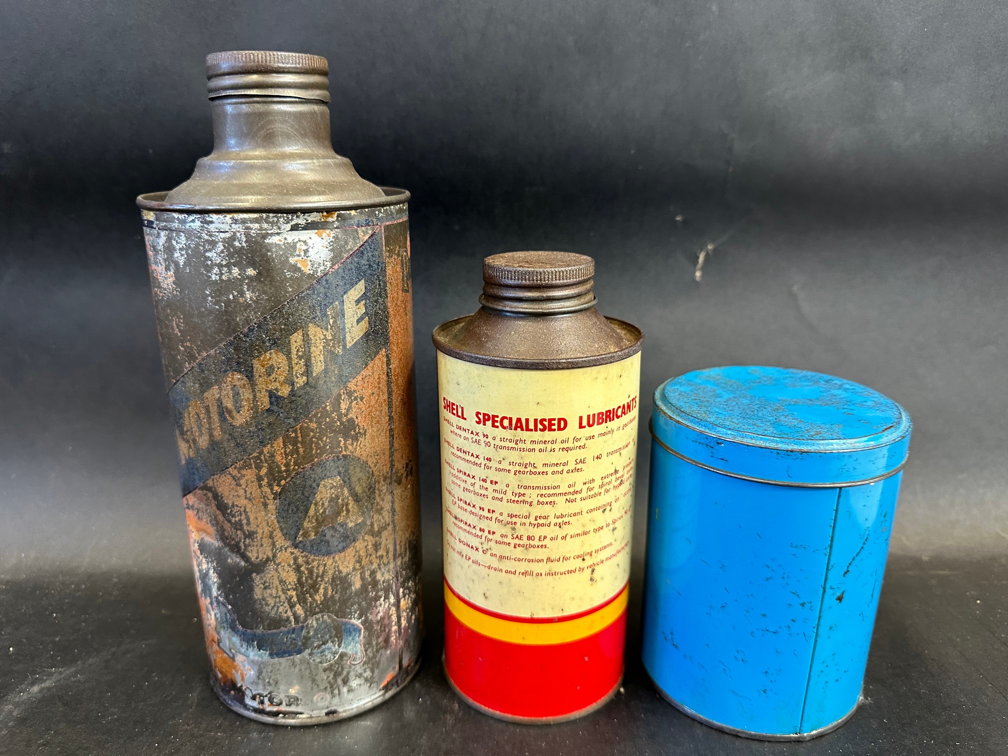 A Price's Motorine 'A' grade quart can, a Shell Spirax pint can, still full and sealed and a - Image 2 of 2