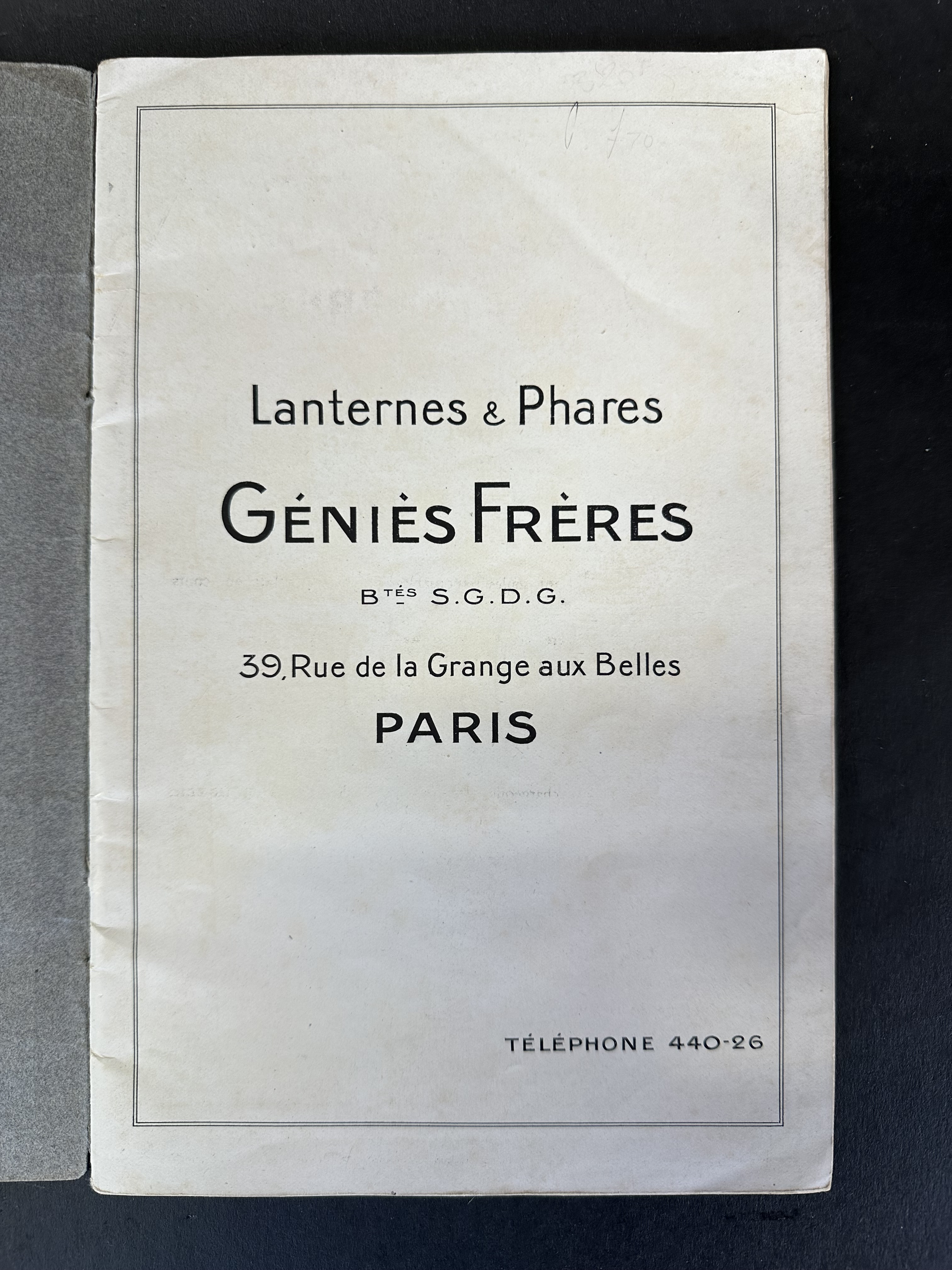 A rare 1912 sales brochure for Lanternes & Phares 'Genies Freres, Paris, beautifully illustrated - Image 2 of 14