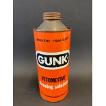 A Gunk Automotive Cleaning Solution cylindrical quart can.