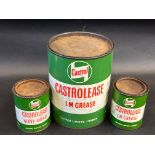 A Castrolease 7lb grease tin plus two 1lb tins.