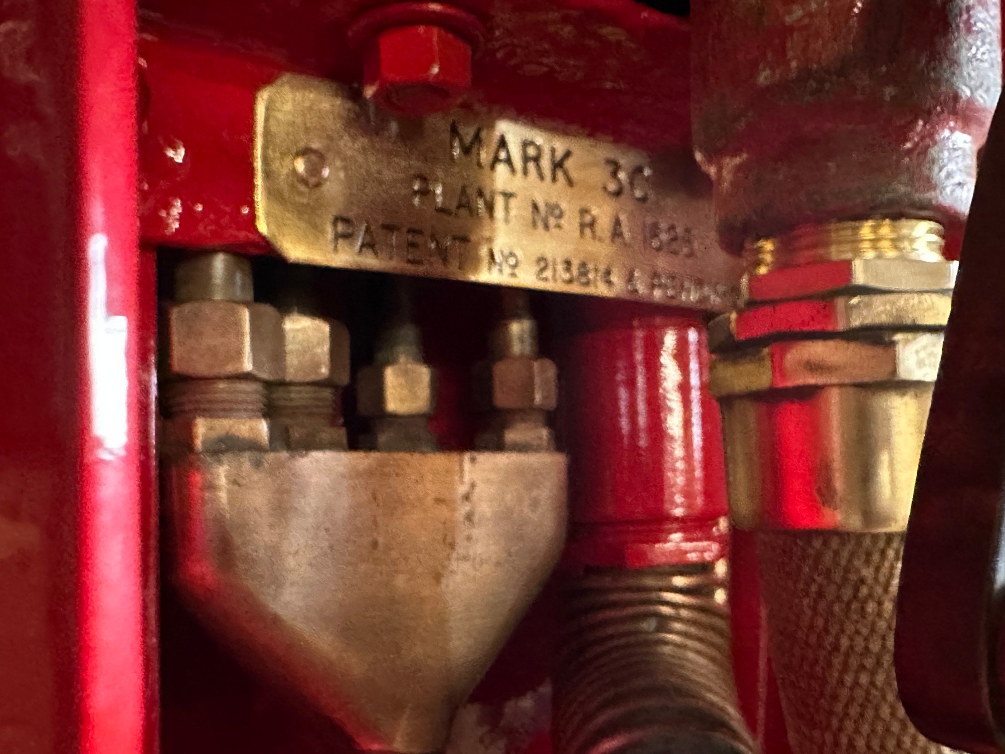 A 1925 Shell Mk. 3C octagonal based petrol pump, well restored in Shell livery, with hose and - Image 4 of 8