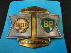 A Shell-Mex and BP Ltd cap badge.