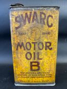 An early and rare SWARC B grade gallon can, brass cap, circa 1900.