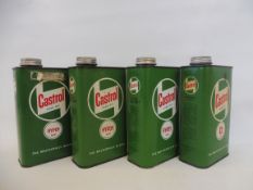 Four Castrol quart cans.