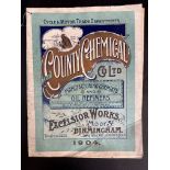 A rare 1904 price list for The County Chemical Company Limited (Chemico), Cycle & Motor Trade