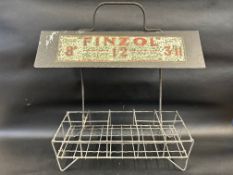 A rare and early garage forecourt Finzol oil crate believed for carrying a Finzol gallon can and