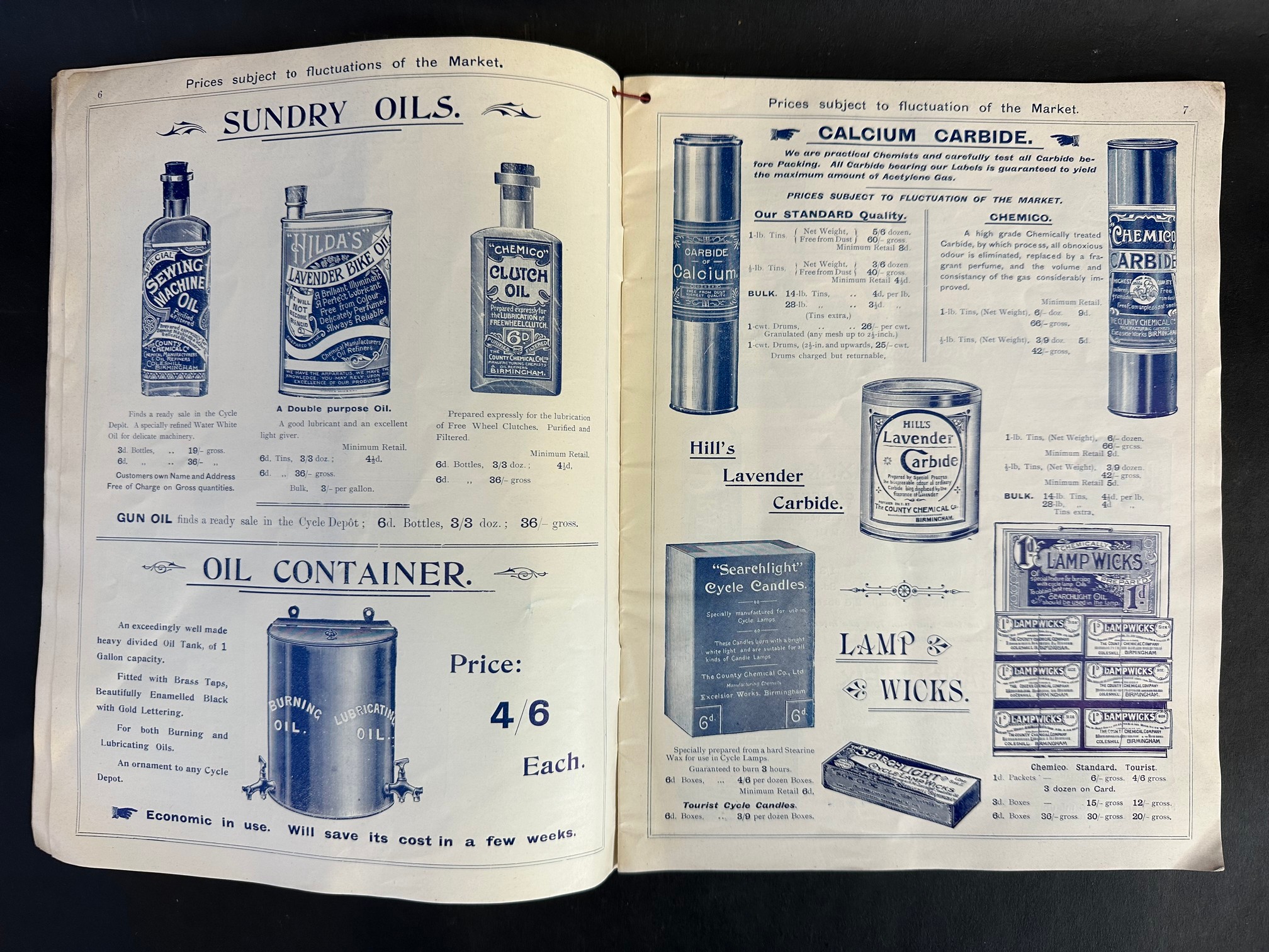 A rare 1903 price list for The County Chemical Company Limited (Chemico), Cycle Trade Department, - Image 4 of 9