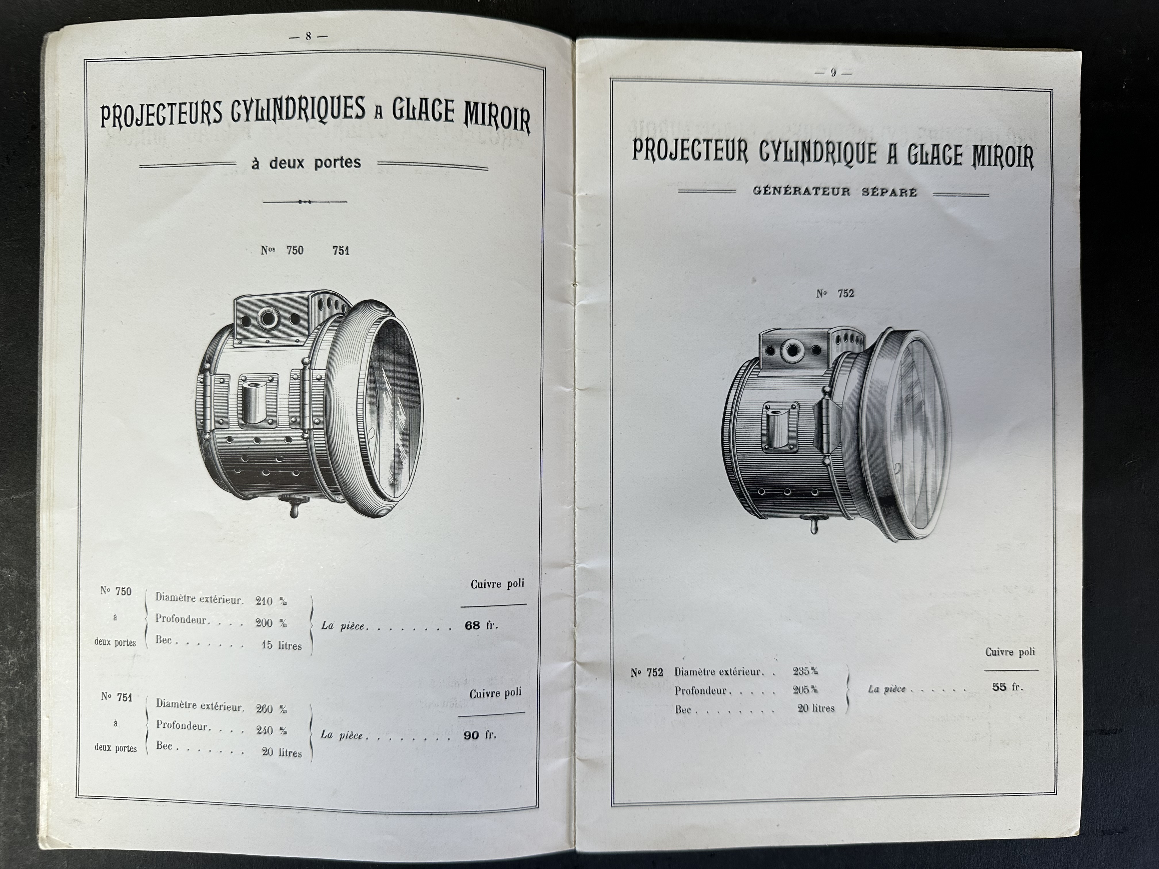 A rare 1912 sales brochure for Lanternes & Phares 'Genies Freres, Paris, beautifully illustrated - Image 8 of 14