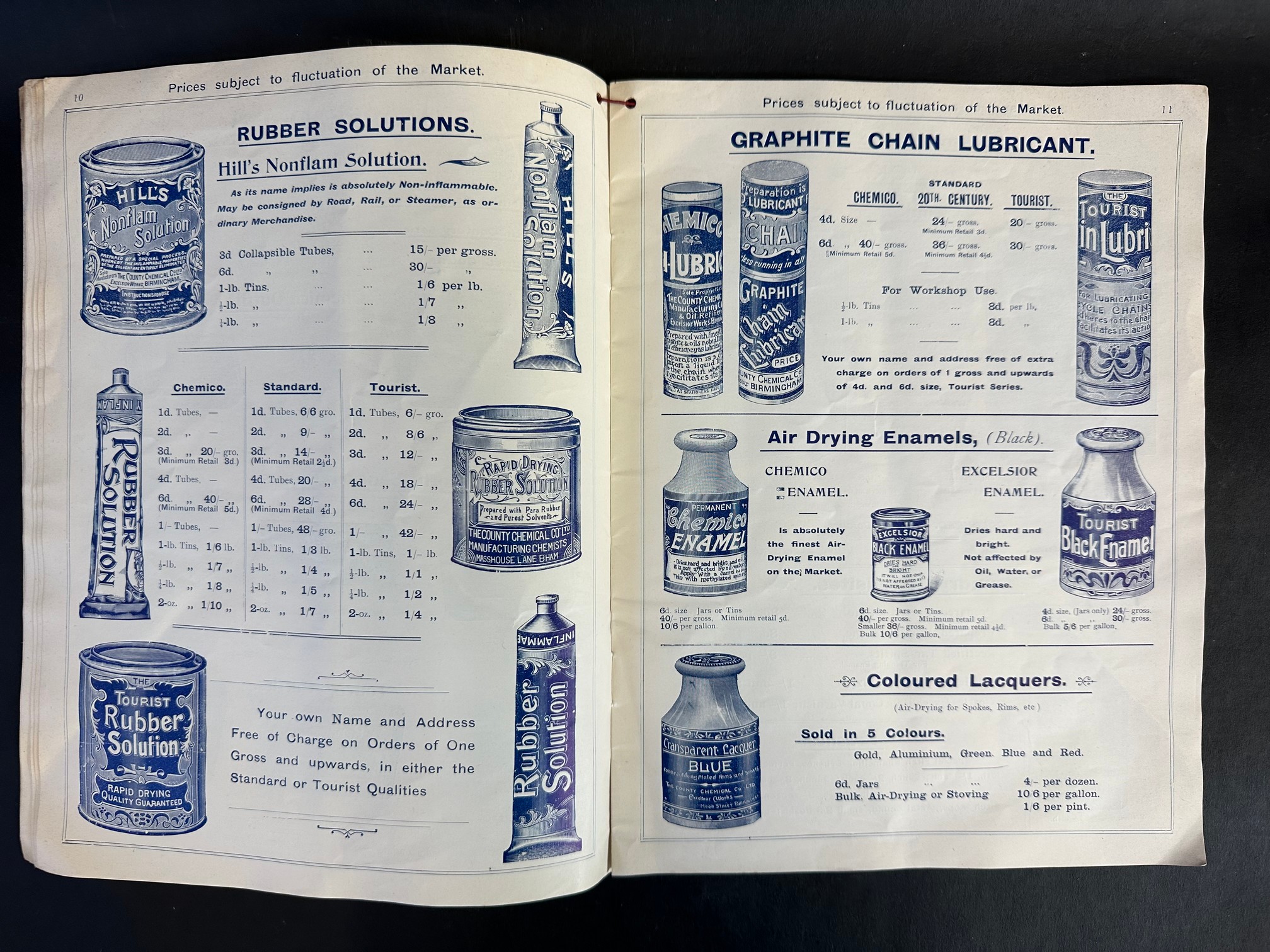 A rare 1903 price list for The County Chemical Company Limited (Chemico), Cycle Trade Department, - Image 6 of 9