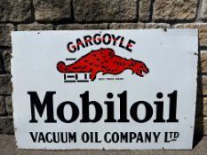 A Gargoyle Mobiloil enamel sign in excellent condition, 45 x 30".