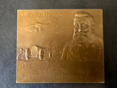 A Dunlop French bronze plaque.