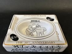 A Wade Michelin 50th anniversary commemorative porcelain ashtray.