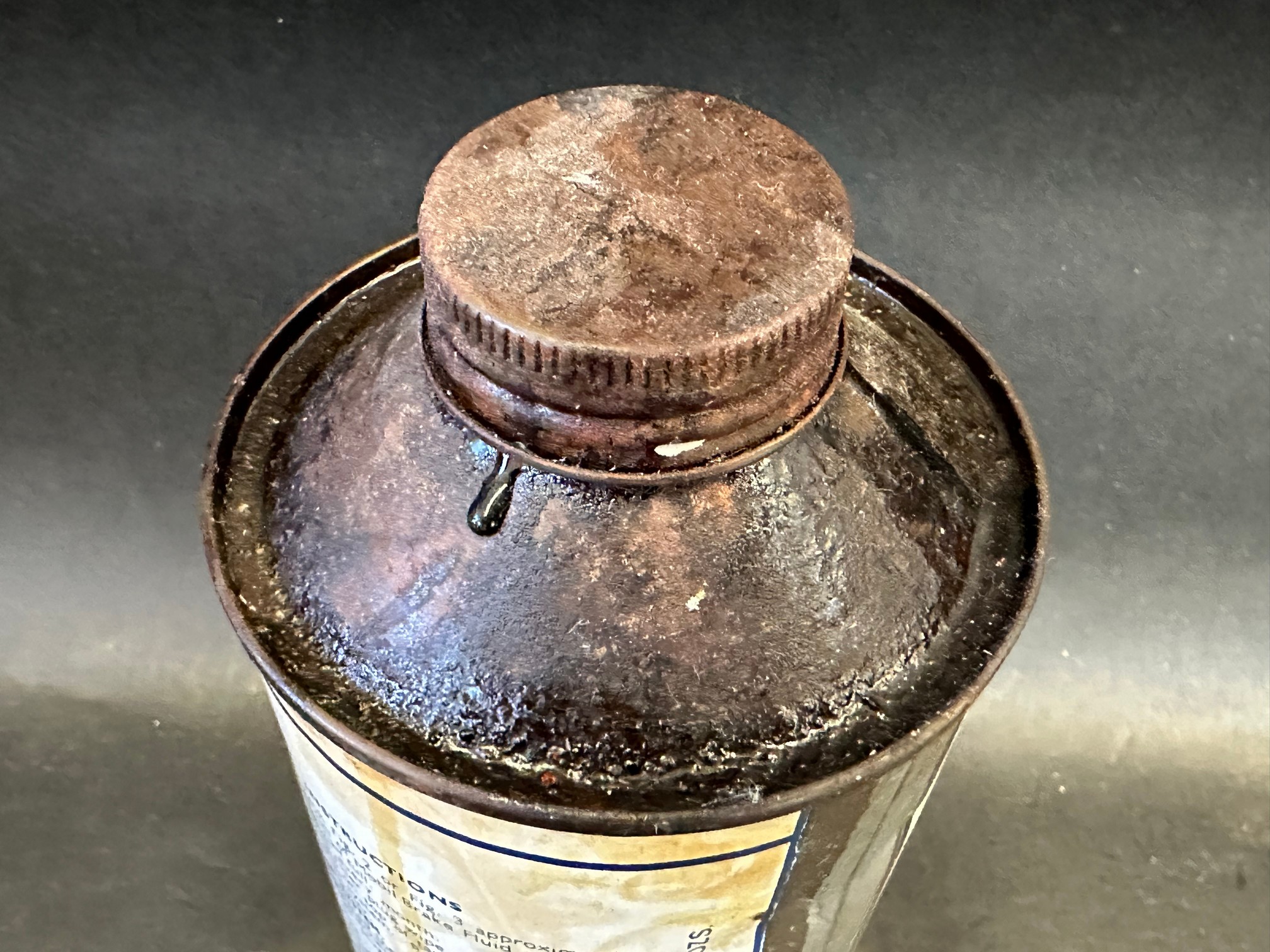 A Mobil Brake Fluid cylindrical quart can. - Image 3 of 5