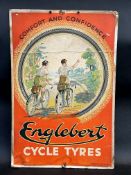An Englebert Cycle Tyres pictorial showcard 10 x 15".
