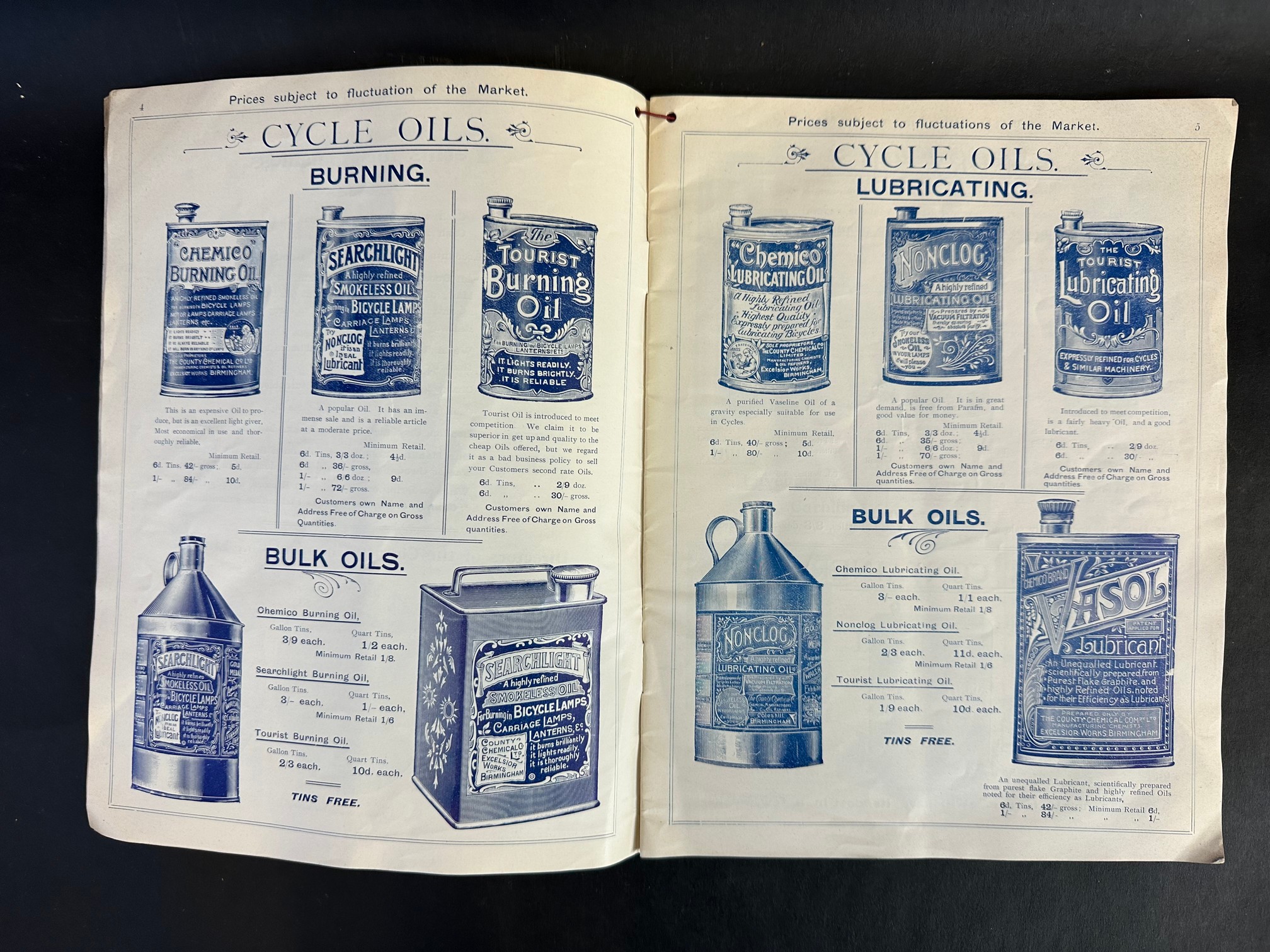 A rare 1903 price list for The County Chemical Company Limited (Chemico), Cycle Trade Department, - Image 3 of 9