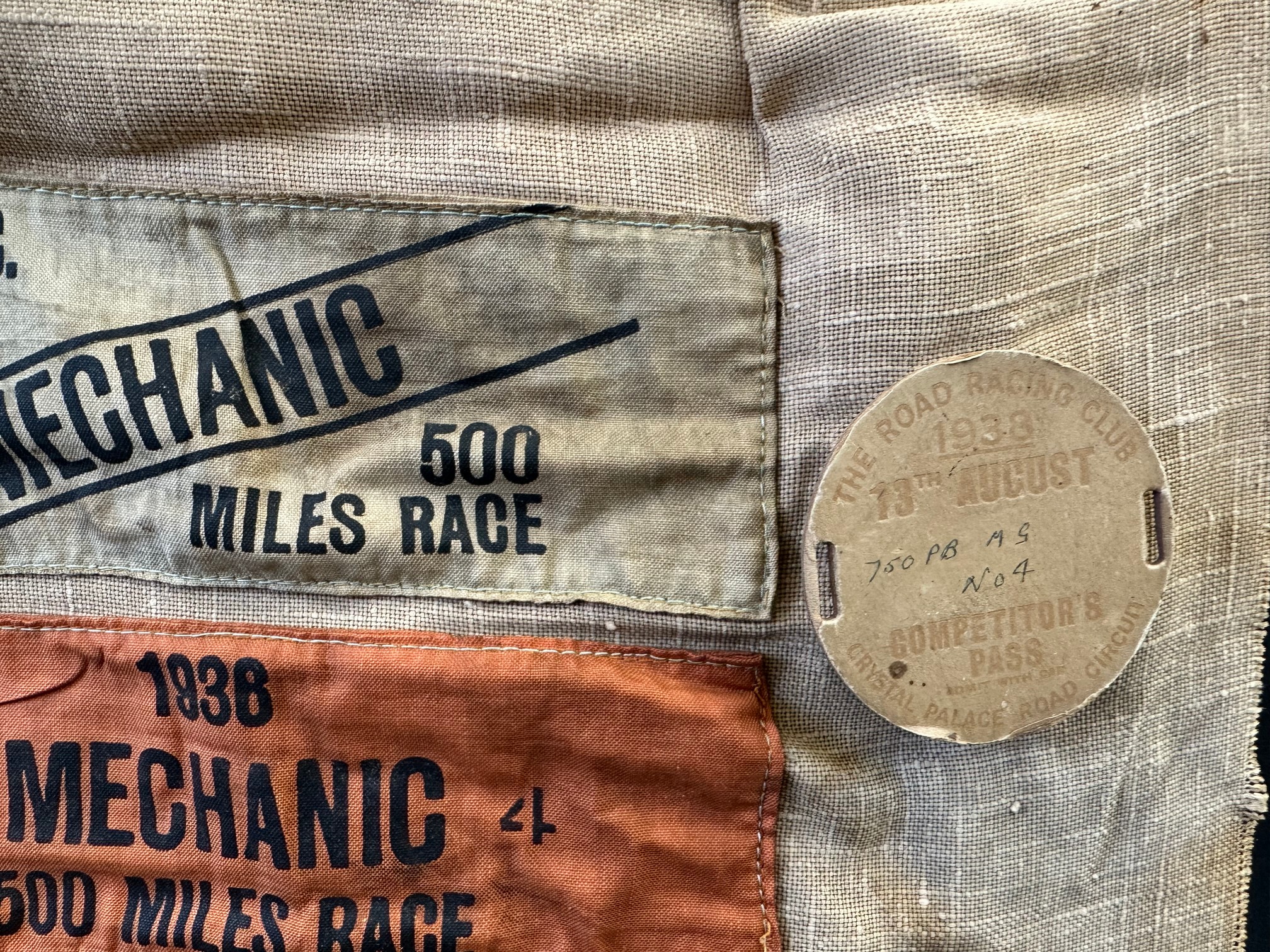 A motor racer's collection of arm bands and competitor passes from the 1930s to include B.R.D.C. - Image 6 of 6