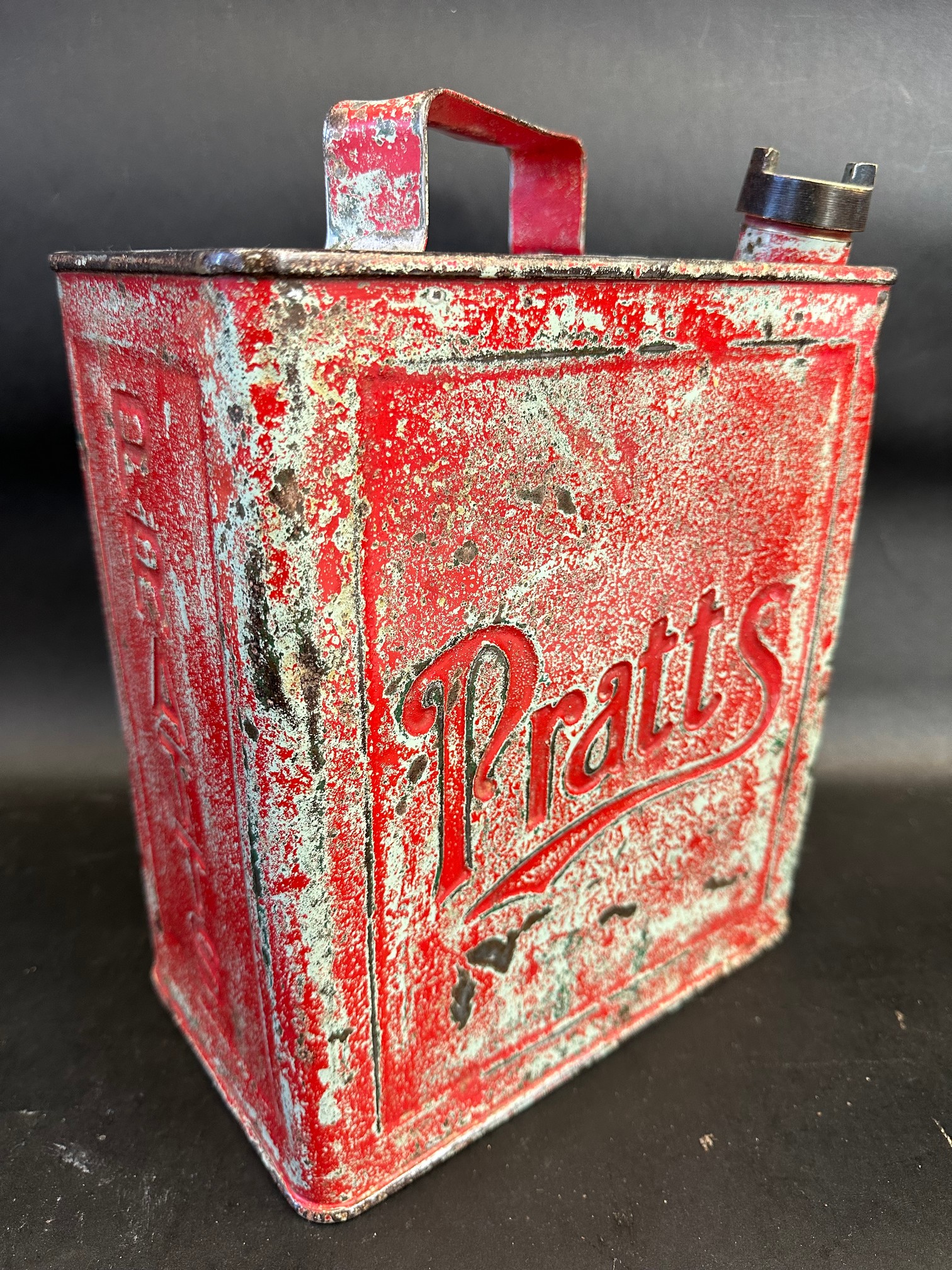 A Pratts two gallon petrol can by Valor, dated March 1931, brass Pratts cap. - Image 2 of 4