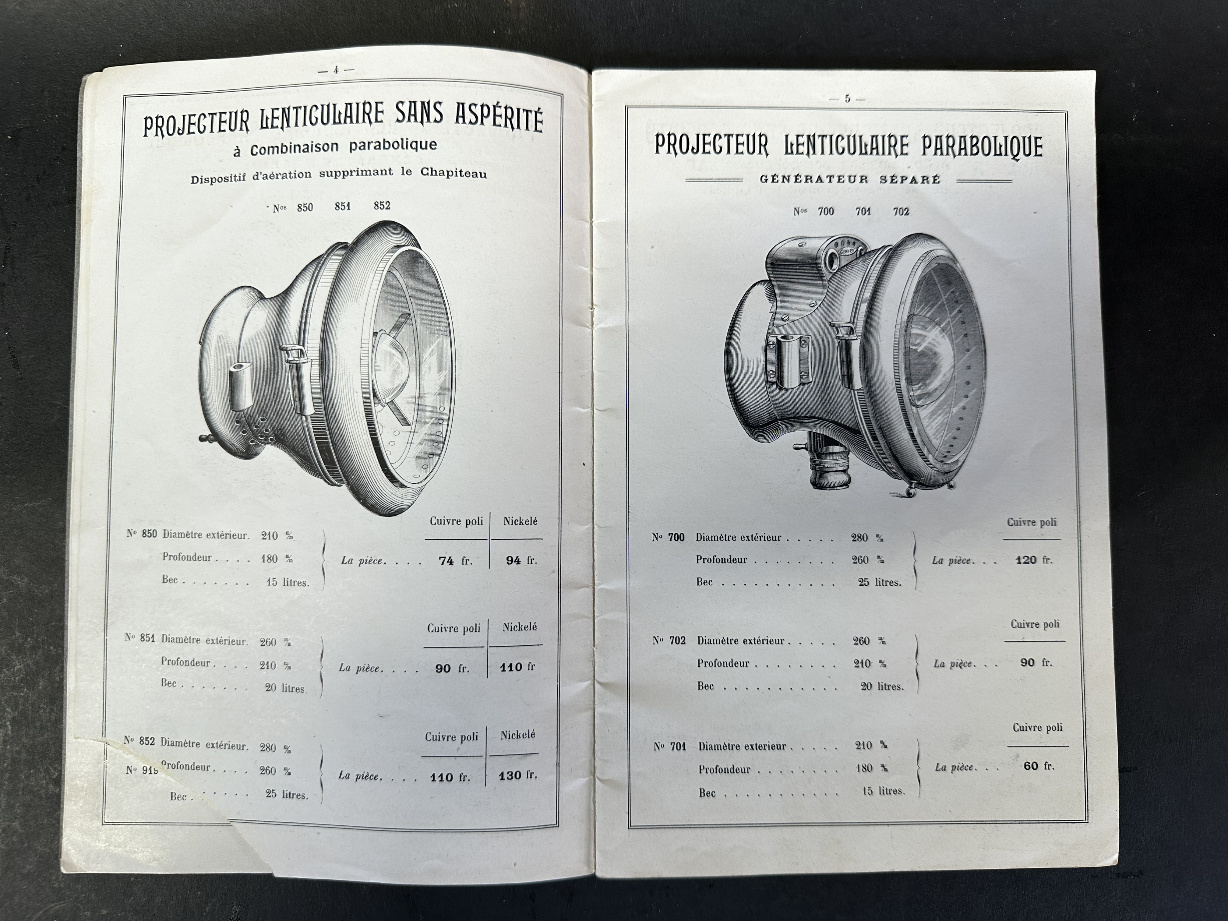 A rare 1912 sales brochure for Lanternes & Phares 'Genies Freres, Paris, beautifully illustrated - Image 6 of 14