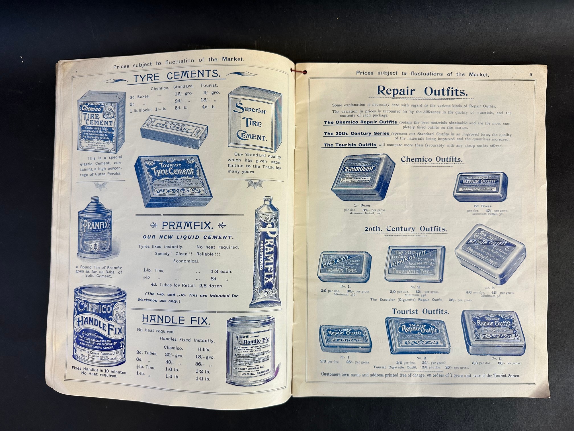 A rare 1903 price list for The County Chemical Company Limited (Chemico), Cycle Trade Department, - Image 5 of 9