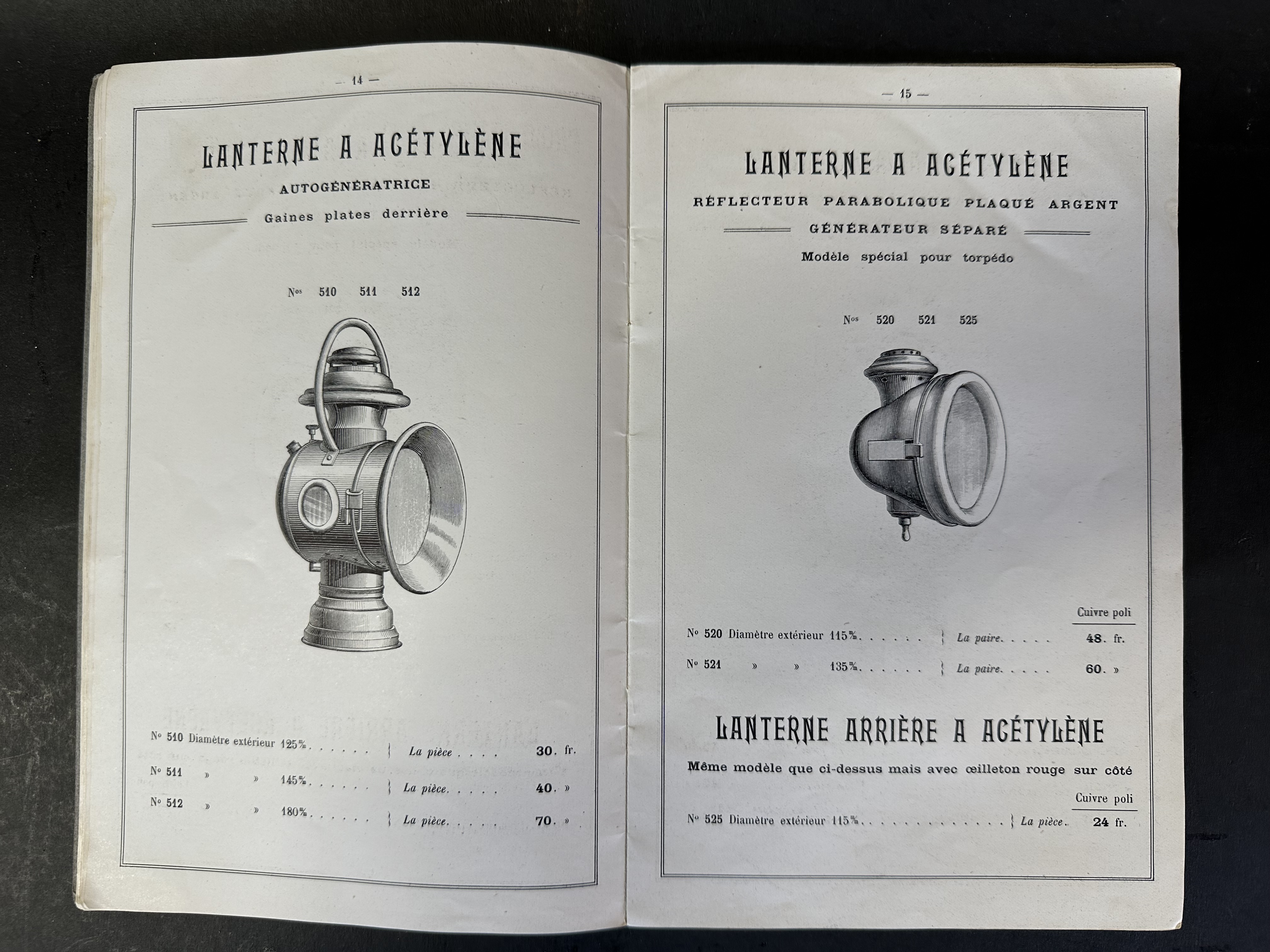 A rare 1912 sales brochure for Lanternes & Phares 'Genies Freres, Paris, beautifully illustrated - Image 10 of 14