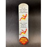 A rare Shell Motor Oil bookmark, decorated with the robotman, 2 x 8 1/4".