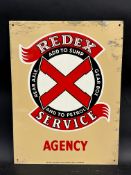 A Redex Service Agency tin advertising sign, 9 x 12".