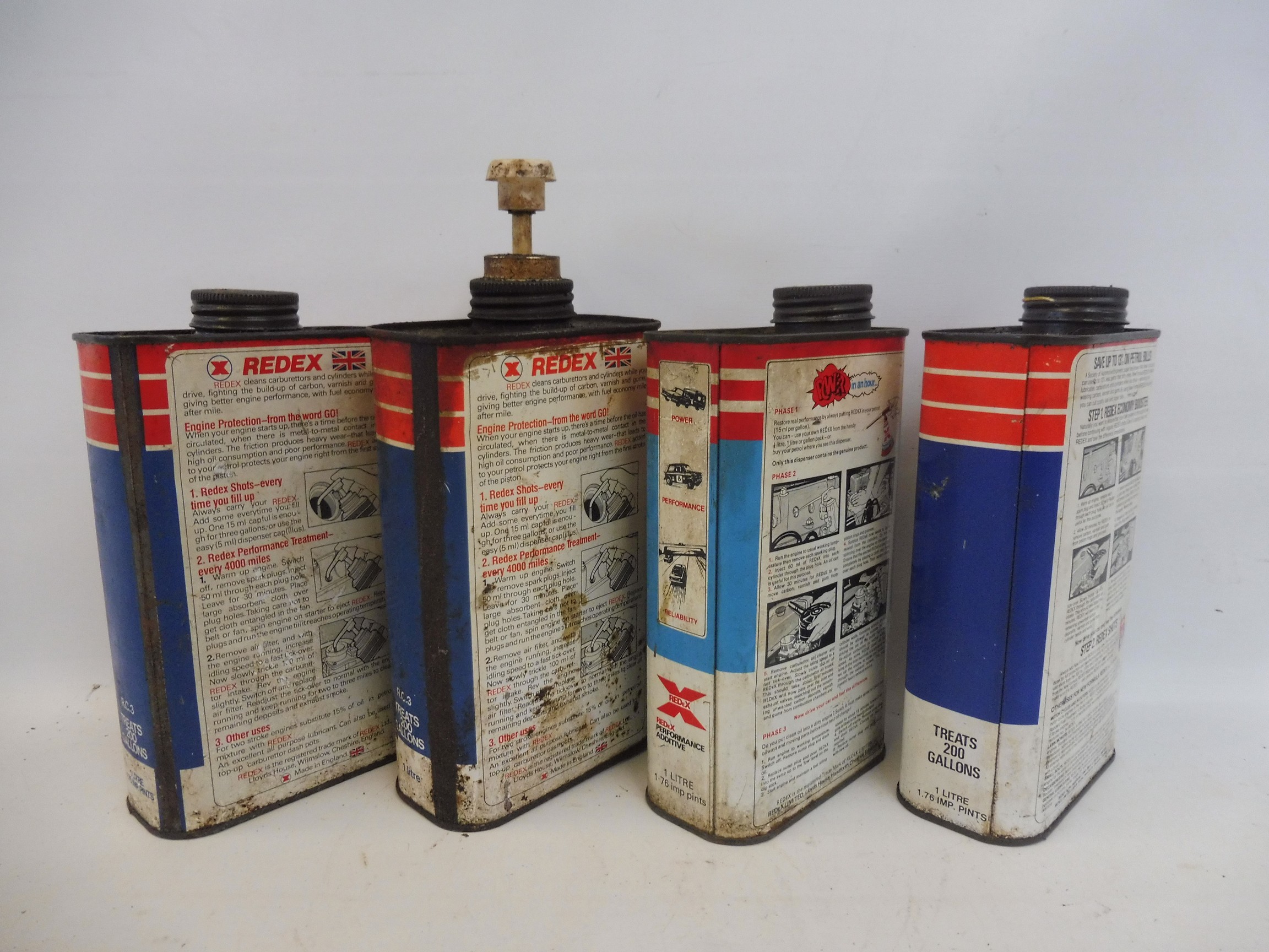 Four Redex quart cans. - Image 3 of 4