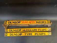 Three early Dunlop shelf strips.