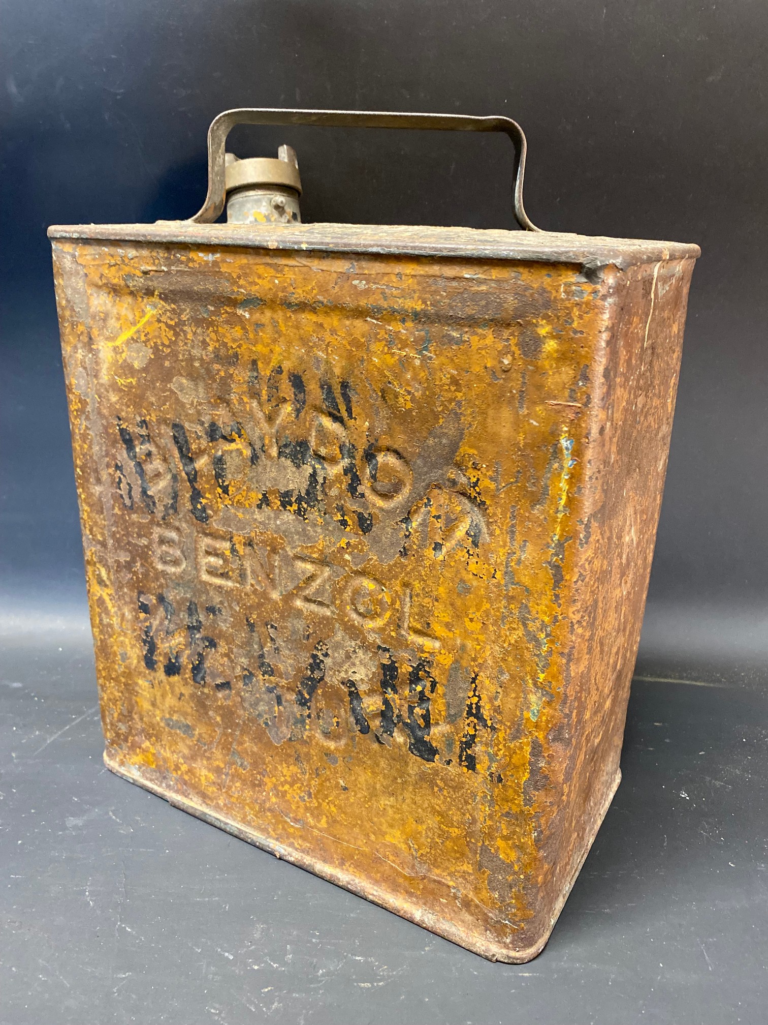 A Blaydon Benzole Mixture rebranded as National Benzole two gallon petrol can by Grant of London, - Image 2 of 4