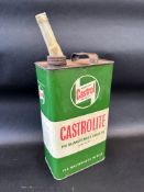 A Wakefield Castrol Motor Oil Castrolite gallon can.