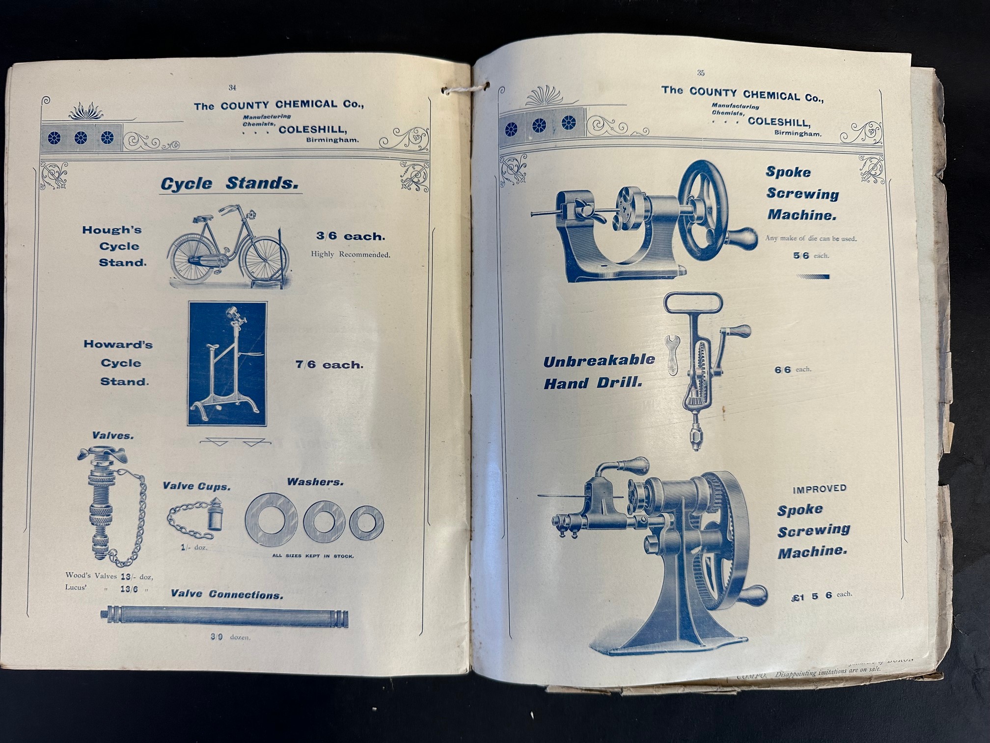 A rare 1898 revised price list for The County Chemical Co Cycle Season, fully illustrated throughout - Image 8 of 9