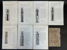 Seven Weights and Measures Act 1904 pictorial leaflets showing the different types of Hammond petrol