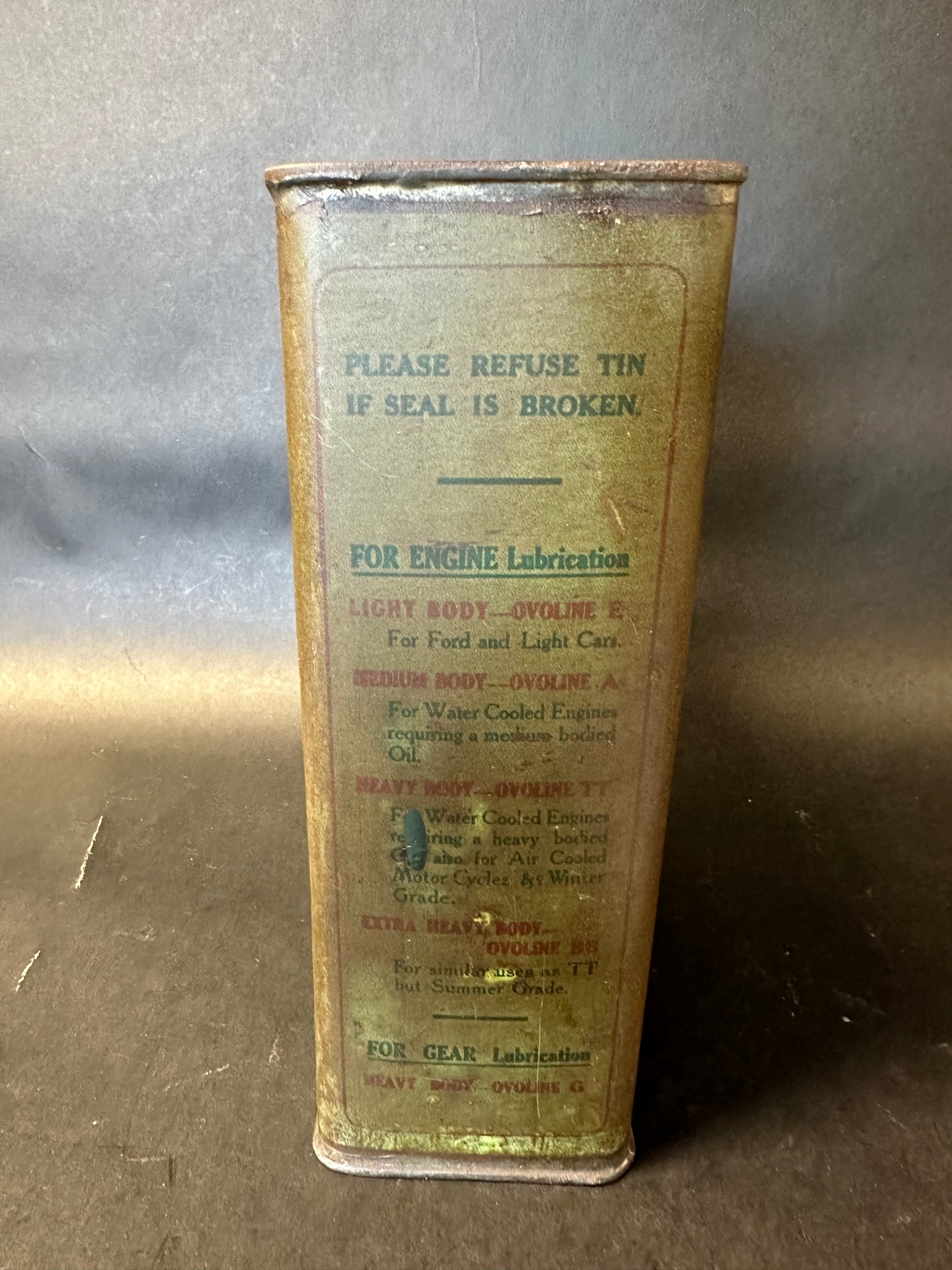 A rare Ovoline Motor Lubricants gallon can. - Image 4 of 6