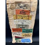A motor racer's collection of arm bands and competitor passes from the 1930s to include B.R.D.C.