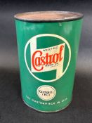 A Wakefield Castrol Motor Oil cylindrical can in good condition.