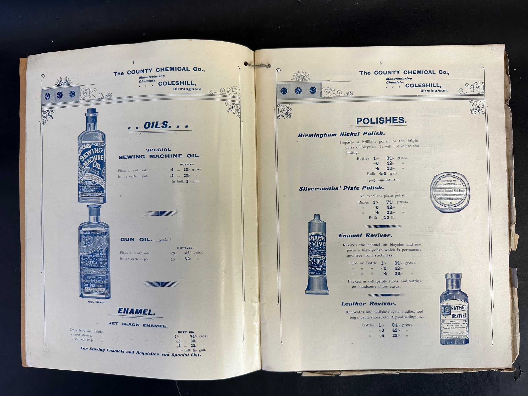 A rare 1898 revised price list for The County Chemical Co Cycle Season, fully illustrated throughout - Image 4 of 9