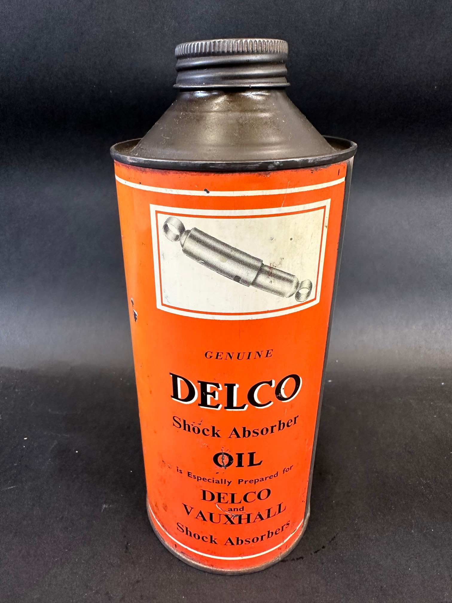 A Delco Shock Absorber Oil circular quart can. - Image 2 of 4