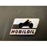 A Mobiloil enamel lapel badge by Toye.