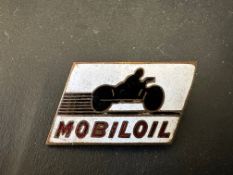 A Mobiloil enamel lapel badge by Toye.