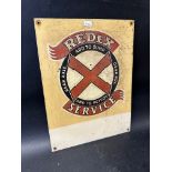 A Redex Service Agency rectangular tin sign, 9 x 12".