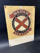 A Redex Service Agency rectangular tin sign, 9 x 12".