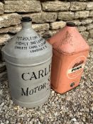 A Carless Capel & Leonard Ltd five gallon can and an Aladdin Paraffin five gallon can.