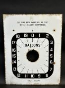 An Avery Hardoll enamel petrol pump dial, 11 x 13 1/4".
