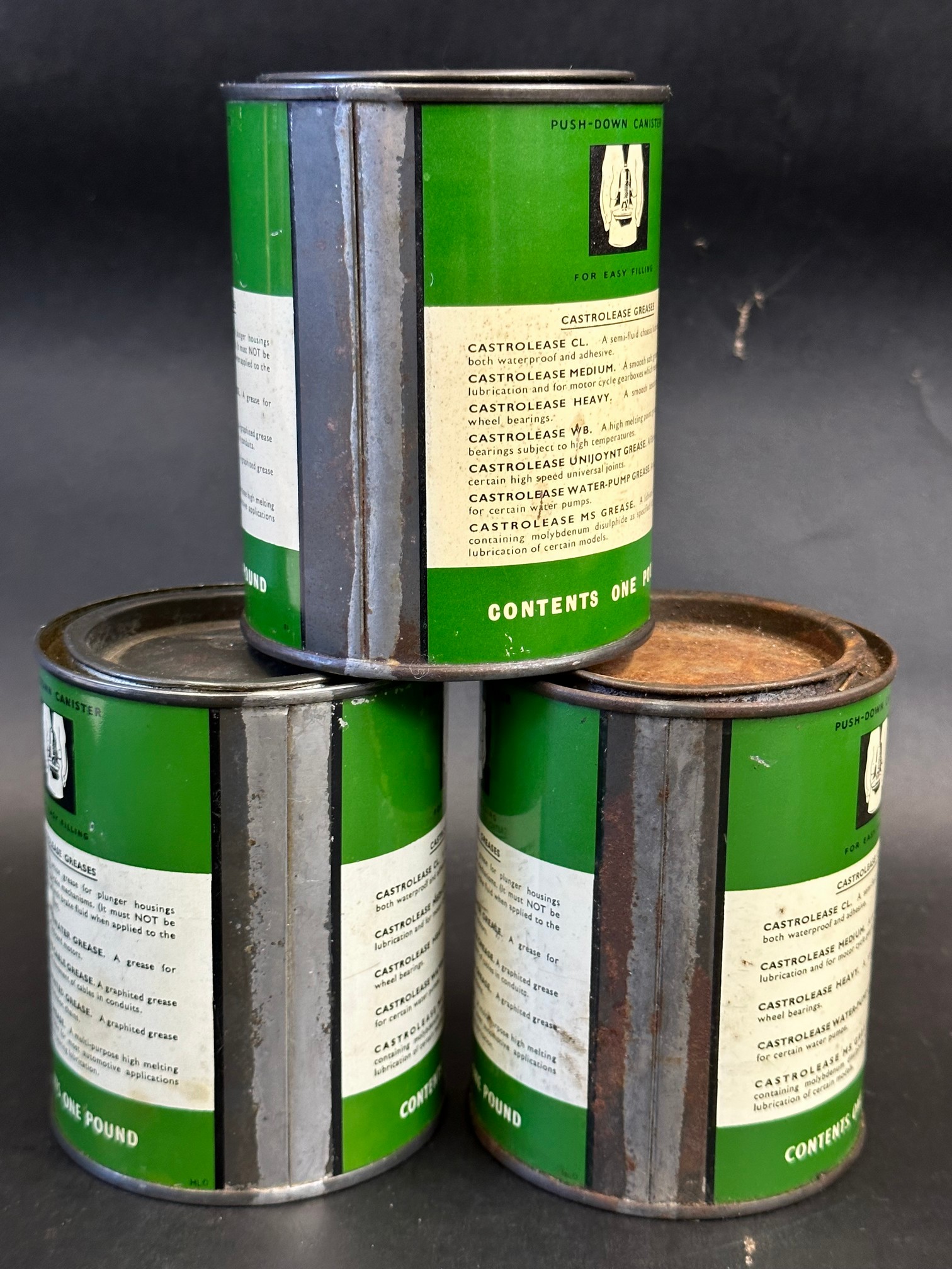 Three Castrolease grease tins. - Image 4 of 4