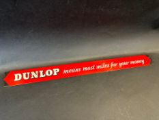 A Dunlop 'Most Miles for Your Money' shelf strip.