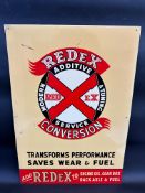 A new old stock Redex Conversion tin advertising sign, 17 1/2 x 25 1/2".