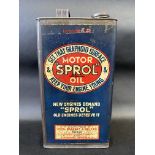 A rarely seen Sprol Motor Oil one gallon can, by Hope, Martope & Co. Ltd.