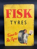 A Fisk Tyres pictorial showcard, 18 x 25".