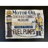 A Weights & Measures embroidered pictorial badge for visible filling fuel pumps, 5 x 4".